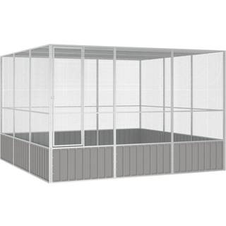 fuglebur 302,5x324,5x211,5 cm galvaniseret stål grå