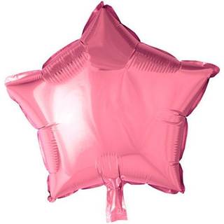 Lyserød folieballon 46 cm. - Stjerne