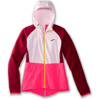 Brooks Canopy Jakke Dame - Str. L, Let & Åndbar, Pakkes Sammen - Rød