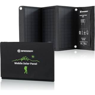 BRESSER transportabel solcelleoplader 21 watt med USB- og DC-udgang