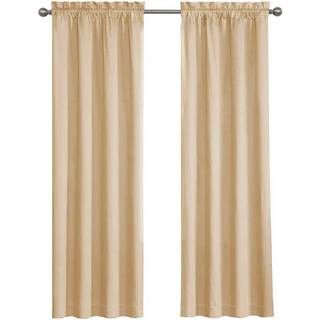 Eclipse canova termisk isoleret enkeltpanel stanglommer m?rkere gardiner til stue 42 i x 84 i guld