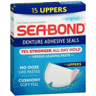 SEA-BOND SIKKELSE DENTRESIVESIDE SEALS Original overdel zinkfri hele dagen Hold rod gratis 15 t?lling p? 6 (90 samlede overdel)