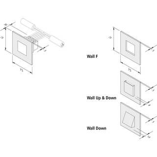 LED Wall Down forsænket væglampe 1,8W