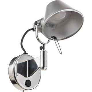 Artemide Tolomeo Micro Faretto LED Væglampe Dæmpbar Med Afbryder 2700K Aluminium