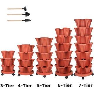 Mr. Stacky 5-Tier Strawberry Planter Pot 5 Pots