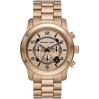 MK Oversized Runway Beige Gold-Tone Watch - Natural - Michael Kors - ONE SIZE