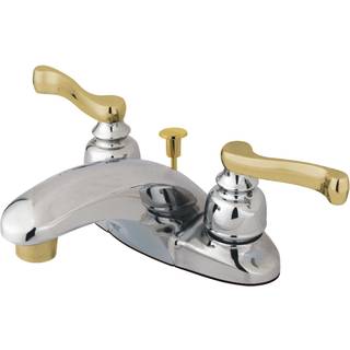 Kingston messing KB8624FL 4 in. CentreSet badeværelse vandhane poleret krom/poleret messing