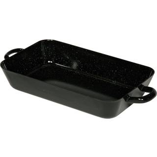 Riess Classic Bratformen Bratpfanne 26 x 17 cm - Emaille - Schwarz