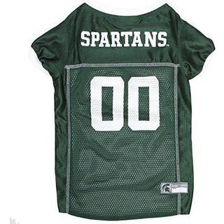 Kæledyrs første NCAA College Michigan State Spartans Mesh Jersey for Dogs & Cats X-Small. Licenseret hundetrøje med dit foretrukne fodbold/basket