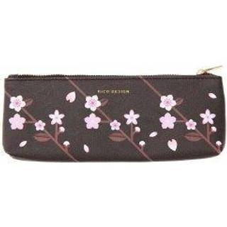 Etui Kirschblüten schwarz 20x6,5cm - Schwarz