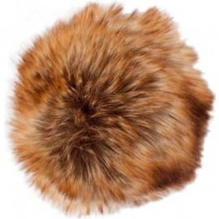 Kunstfellbommel Premium braun-zimt 10cm - Braun, Zimt