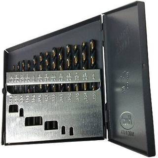 1/16 """" - 1/4 """" HSS Black & Gold Jobber Drill Bit Set Metal Case 13 stykker (1/64 trin) KFD13J -sæt