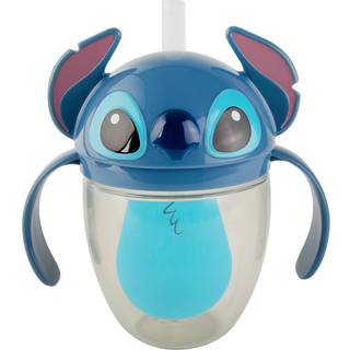 The First Years Stitch Silikone-sugerør Sippykop - spildsikker småbørnskop med dobbelte håndtag, Disney Lilo & Stitch