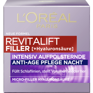 L’Oréal Paris Revitalift Filler [+hyaluronsyre] intensiv udfyldende og plejende natcreme med anti-ageing-effekt 2639.00 DKK/1 L