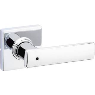 Kwikset Breton Interior Privacy Door Handle med l?sed?rh?ndtag til badev?relse og sovev?relse poleret krom reversibel n?glefri omdrejningsl?s