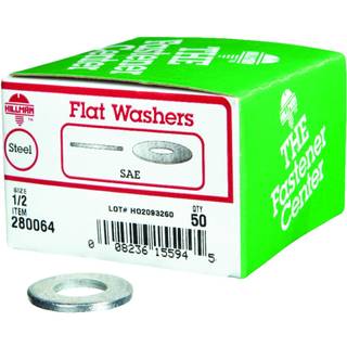 Hillman 50-Pack 280064 SAE 1/2-tommer fladskive 1/2 """"