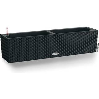 Lechuza Balconera Cottage udendørs krukke til blomster med selvvandingssystem Graphite black 80 x 19 x H19 cm