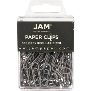Jampapir Farverige standardpapirklip - Regelm?ssig 1 tomme - Gr? paperclips - 100/pakke