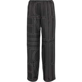 Toteme Logo wide-leg silk pants - black - S