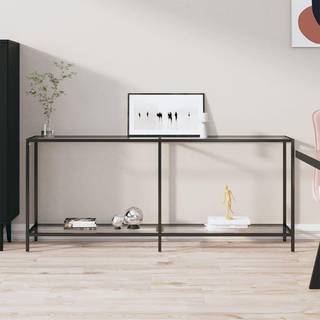 konsolbord 180x35x75,5 cm hærdet glas transparent