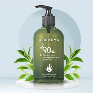 Aloderma Organic Aloe Vera gel til hud tetræolie lavet inden for 12 timer efter høst Beroligende ren aloe vera gel til ansigt fungerer godt til