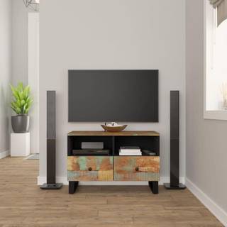 tv-bord 70x33x46cm massivt genbrugstræ