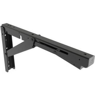 Foldbar bordkonsol Roca Robust L, sorteloxeret rustfrit stål, 306 mm, 150 kg