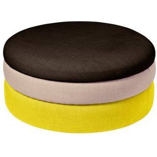 Broste Copenhagen Pond puf 30 cm Yellow/Beige/Dark grape