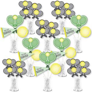 Stor prik af lykke, du fik serveret - tennis - babybruser eller tennisbold f?dselsdagsfest midtpunktstykkestokke - showstopper bord toppers - 35