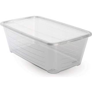 Livshistorie 6 QT Rektangulær klar plastbeskyttelsessko -boks 24 Pack 24 Pack