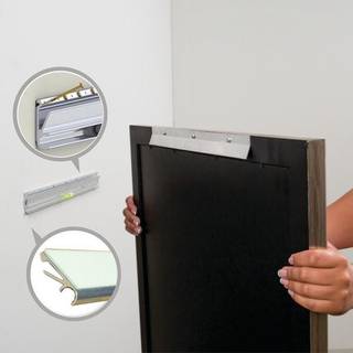 Hangman 526209 Lejlighedsbillede & spejlbøjle (12 """" Holder 100 pund) sølv