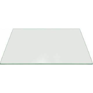 Fab Glass og Mirror 16 """" X 24 """" Rektangel 3/8 """" Tykt tempereret glasbord Top Clear Clear