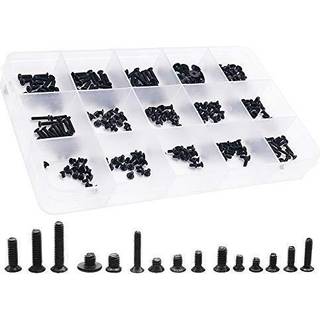 Qteatak 300stk sort b?rbar b?rbar notebook computerudskiftningsskruer til Lenovo Toshiba Gateway Samsung HP IBM Dell Sony Acer Asus SSD Hard Disk