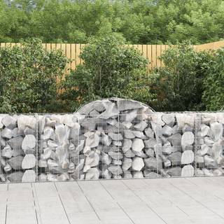 buede gabionkurve 5 stk. 200x50x80/100 cm galvaniseret jern