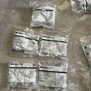 Closetmaid 754600 White Down/Wall Clip (12 Pack)