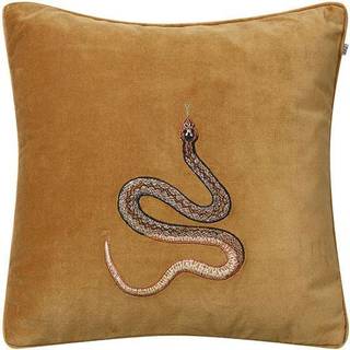 Chhatwal & Jonsson Broderet Cobra pudebetræk 50 x 50 cm Masala yellow