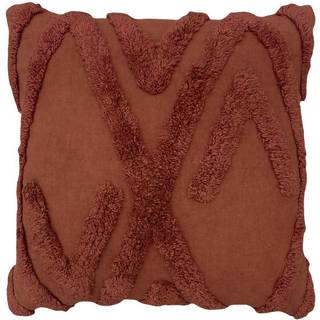 Furn Furn Red Kamjo 100% Cotton Tufted Geometric Cushion