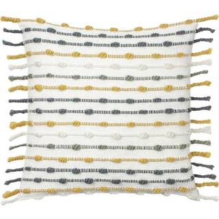 Furn furn. Ochre Yellow/Natural Beige Dhadit Striped Polyester Filled Cushion
