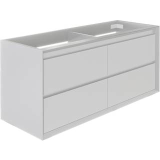 Allibert DELTA underskab til dobbeltvask, 4 skuffer, 120 cm, mat hvid