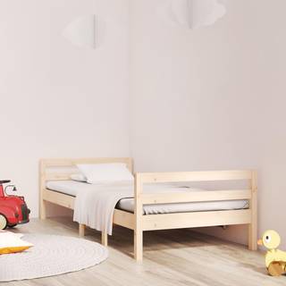 sengeramme uden madras 75x190 cm massivt fyrretræ