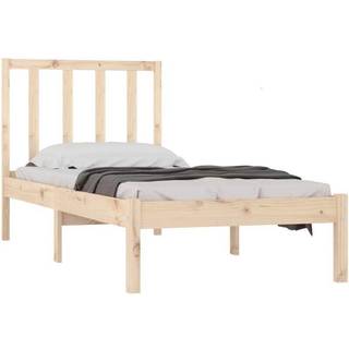sengeramme uden madras 75x190 cm massivt fyrretræ