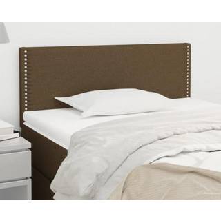 Sengegavle 80X5X78/88 Cm Stof Mørkebrun - Lav / 90 cm