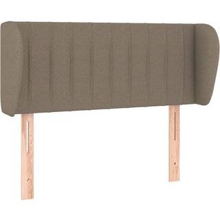 sengegavl med kanter 103x23x78/88 cm stof gråbrun
