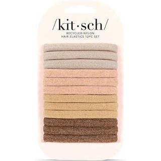 KITSCH - HÅRELASTIK M. GLIMMER (12 STK) - NEUTRAL COLOR - ECO-FRIENDLY - SCRUNCHIES - KITSCH - StudioBuus