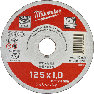 Milwaukee Skæreskiver I Metal Ø125X1,0 - 200 Stk.