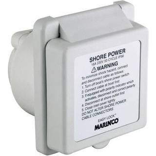 Marinco landstrømsstik firkantet, 16 Amp