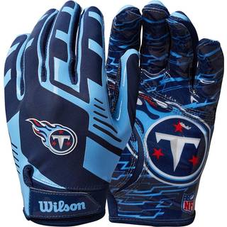 Wilson NFL Stretch Fit Football Gloves - Adult Tennessee Titans