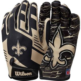 Wilson NFL Stretch Fit Football Gloves - Adult New Orleans Saints