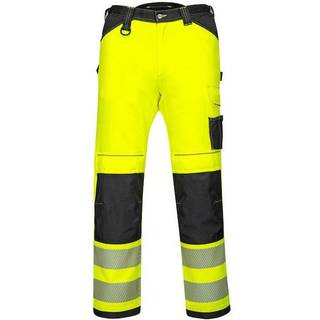 PW3 Hi-Vis dame stretch arbejdsbukser - Orange/Sort (Størrelse: 38)