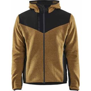 Blåkläder 5940 Strikket Jakke med Softshell / Strikket Arbejdsjakke med Softshell - XS - Honning Gul/Sort